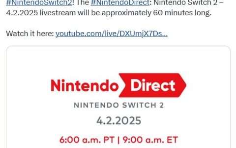 就在今天！任天堂Switch 2发布会将持续一个小时