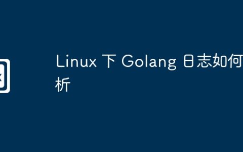 Linux 下 Golang 日志如何分析