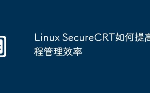 Linux SecureCRT如何提高远程管理效率