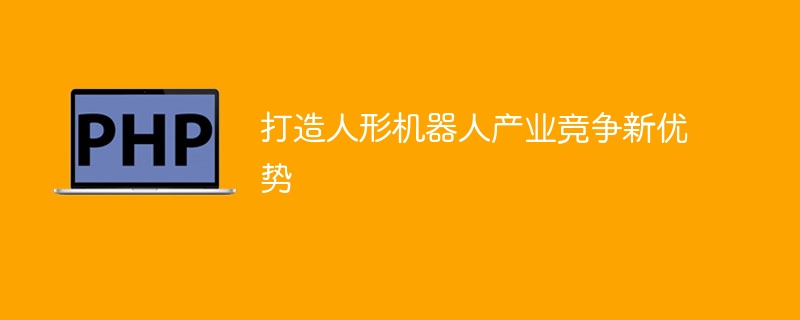 打造人形机器人产业竞争新优势