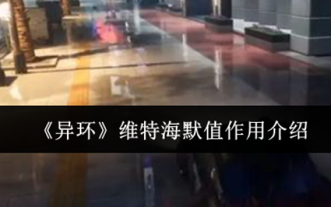 异环维特海默值全解析！看懂这个数值轻松拿捏危险角色