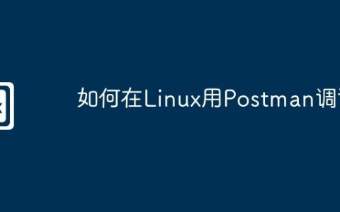 如何在Linux用Postman调试