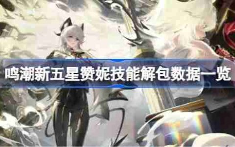 鸣潮新五星赞妮技能怎么样的-鸣潮新五星赞妮技能解包数据一览