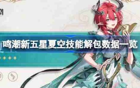 鸣潮新五星夏空技能怎么样的-鸣潮新五星夏空技能解包数据一览