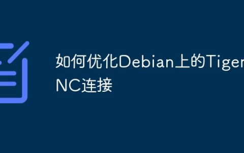 如何优化Debian上的TigerVNC连接