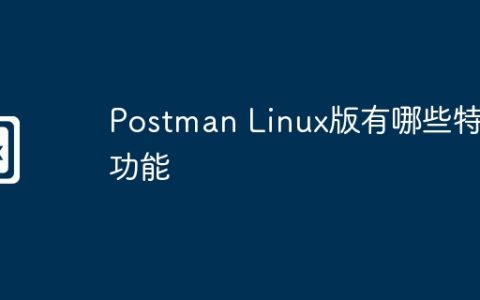 Postman Linux版有哪些特色功能