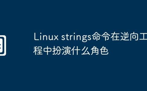 Linux strings命令在逆向工程中扮演什么角色