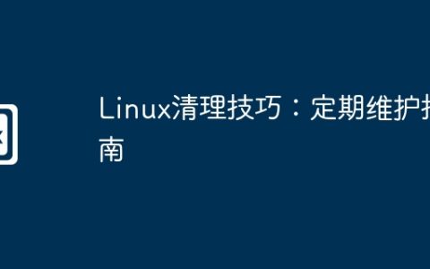 Linux清理技巧：定期维护指南
