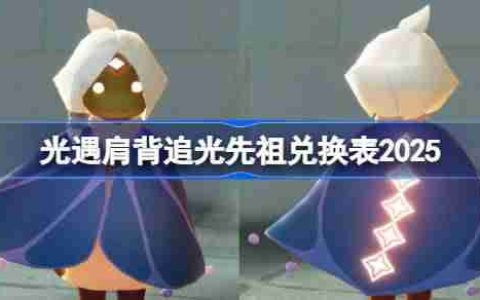 光遇二级背背先祖兑换图2025-光遇肩背追光先祖兑换表2025