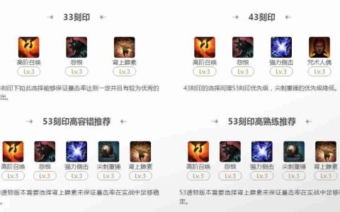 命运方舟高阶召唤53刻印选择