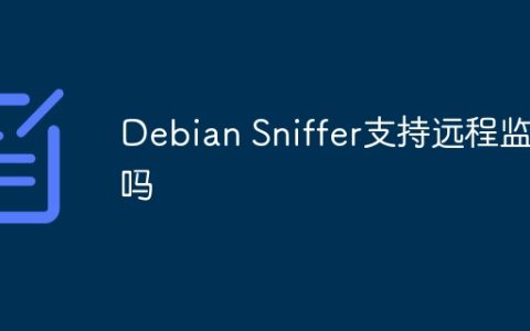 Debian Sniffer支持远程监控吗