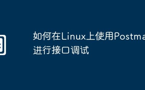 如何在Linux上使用Postman进行接口调试