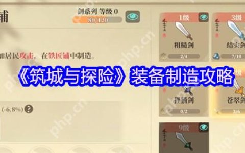 筑城与探险装备制造全解：三职业分工到传说装爆率翻倍攻略
