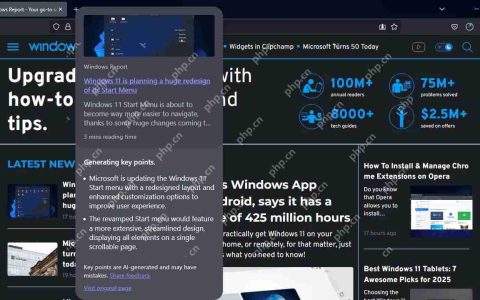 火狐 Firefox 浏览器测试 AI 链接悬停预览，解析网页关键点