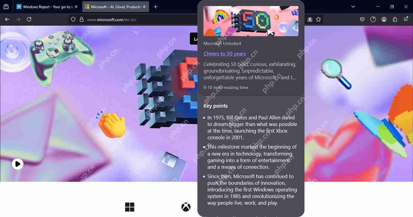 火狐 Firefox 浏览器测试 AI 链接悬停预览,解析网页关键点