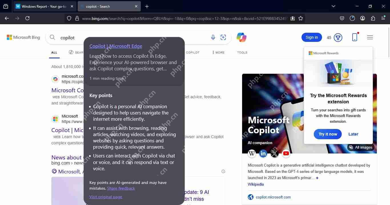 火狐 Firefox 浏览器测试 AI 链接悬停预览,解析网页关键点