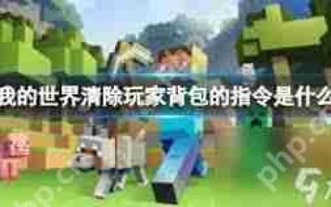 我的世界如何用指令清背包-我的世界指令清背包的方法