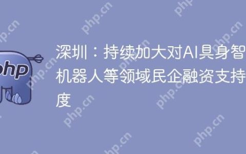 深圳：持续加大对AI具身智能机器人等领域民企融资支持力度