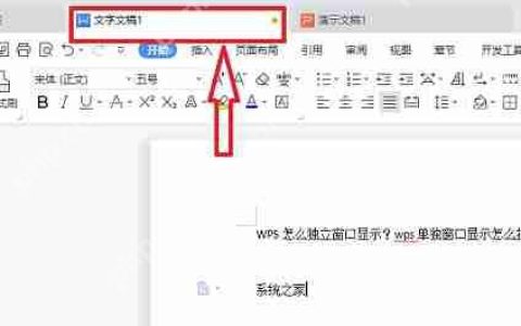WPS如何设置独立窗口显示？