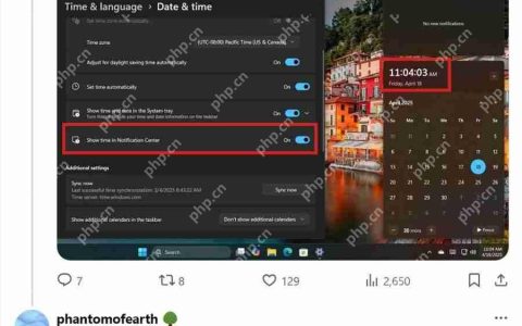 微软 Win11 Beta 预览版日历弹窗新增时钟功能：精确到秒
