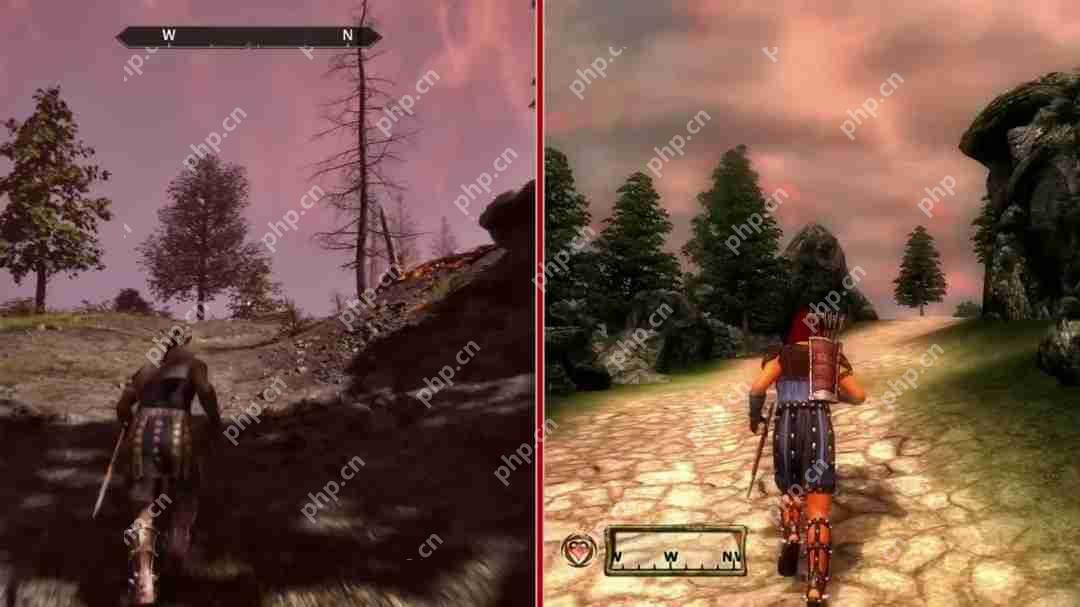 《上古卷轴4:湮灭重制版》和原版画面对比 网友批评过于依赖虚幻5失去了自己的特色