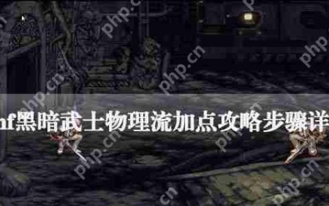 dnf黑暗武士物理流加点攻略步骤详解