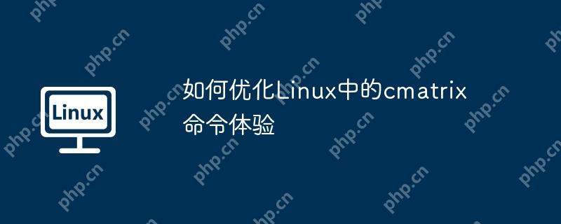 如何优化Linux中的cmatrix命令体验