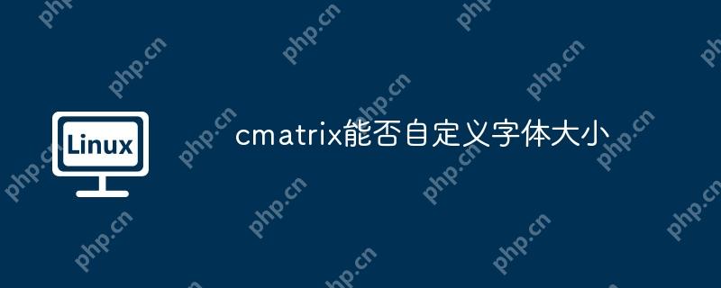 cmatrix能否自定义字体大小