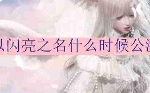 以闪亮之名什么时候公测-公测时间分享
