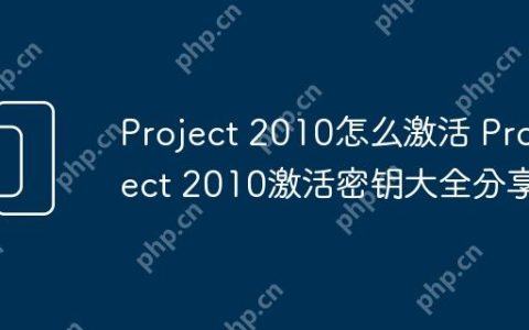 Project 2010怎么激活 Project 2010激活密钥大全分享