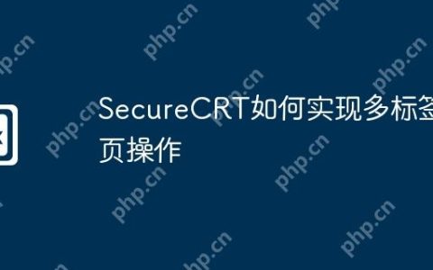 SecureCRT如何实现多标签页操作