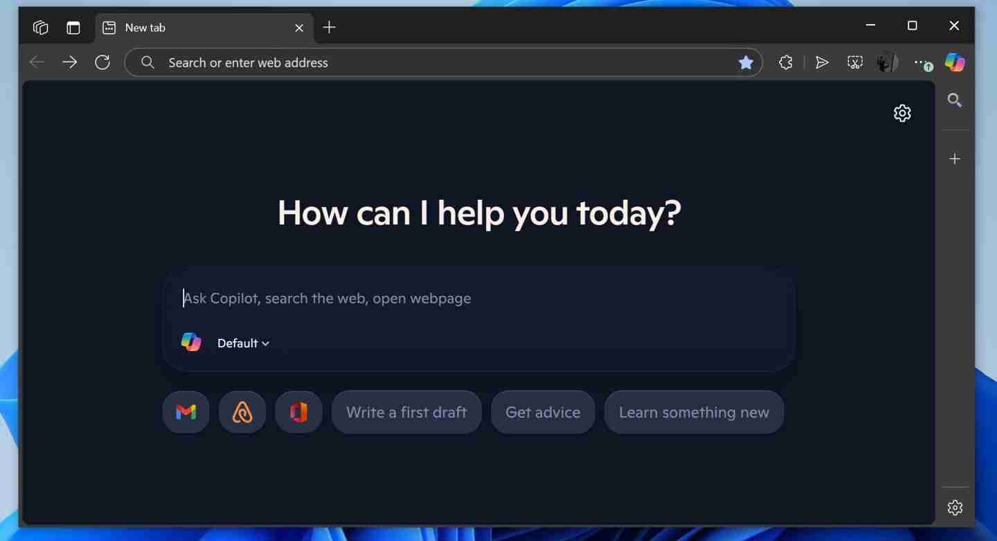 微软改造 Edge 浏览器新标签页:深度集成 Copilot AI