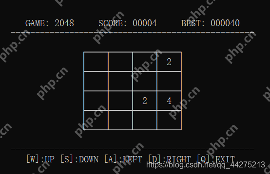 C语言实现2048游戏(Windows版)
