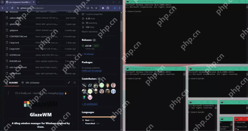5.3K Star 烦恼全丢掉!GlazeWM:让Windows下的窗口管理更高效的秘密武器!