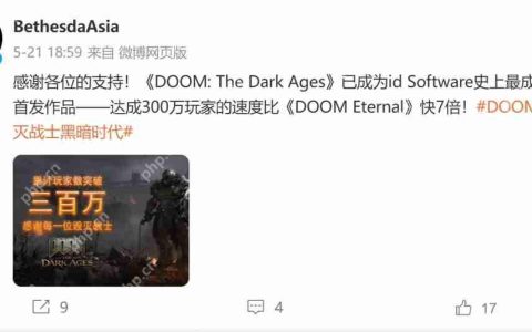 分析称《毁灭战士：黑暗时代》PC和PS5玩家数量有点偏低