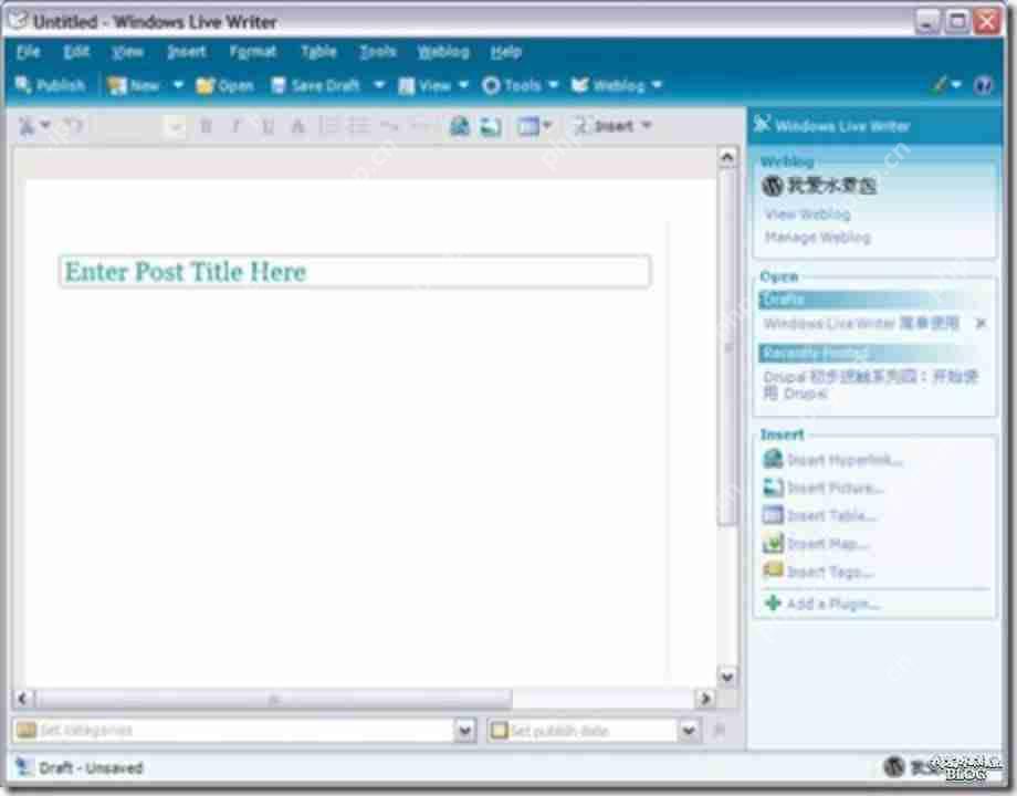 Windows Live Writer 简单使用
