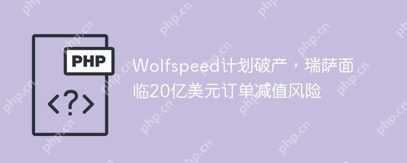 wolfspeed计划破产,瑞萨面临20亿美元订单减值风险