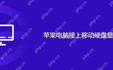 苹果电脑接上移动硬盘显示报错