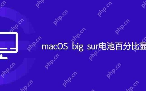 macOS big sur电池百分比显示怎么设置