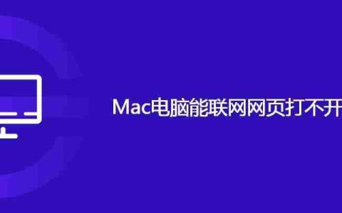 Mac电脑能联网网页打不开处理方法