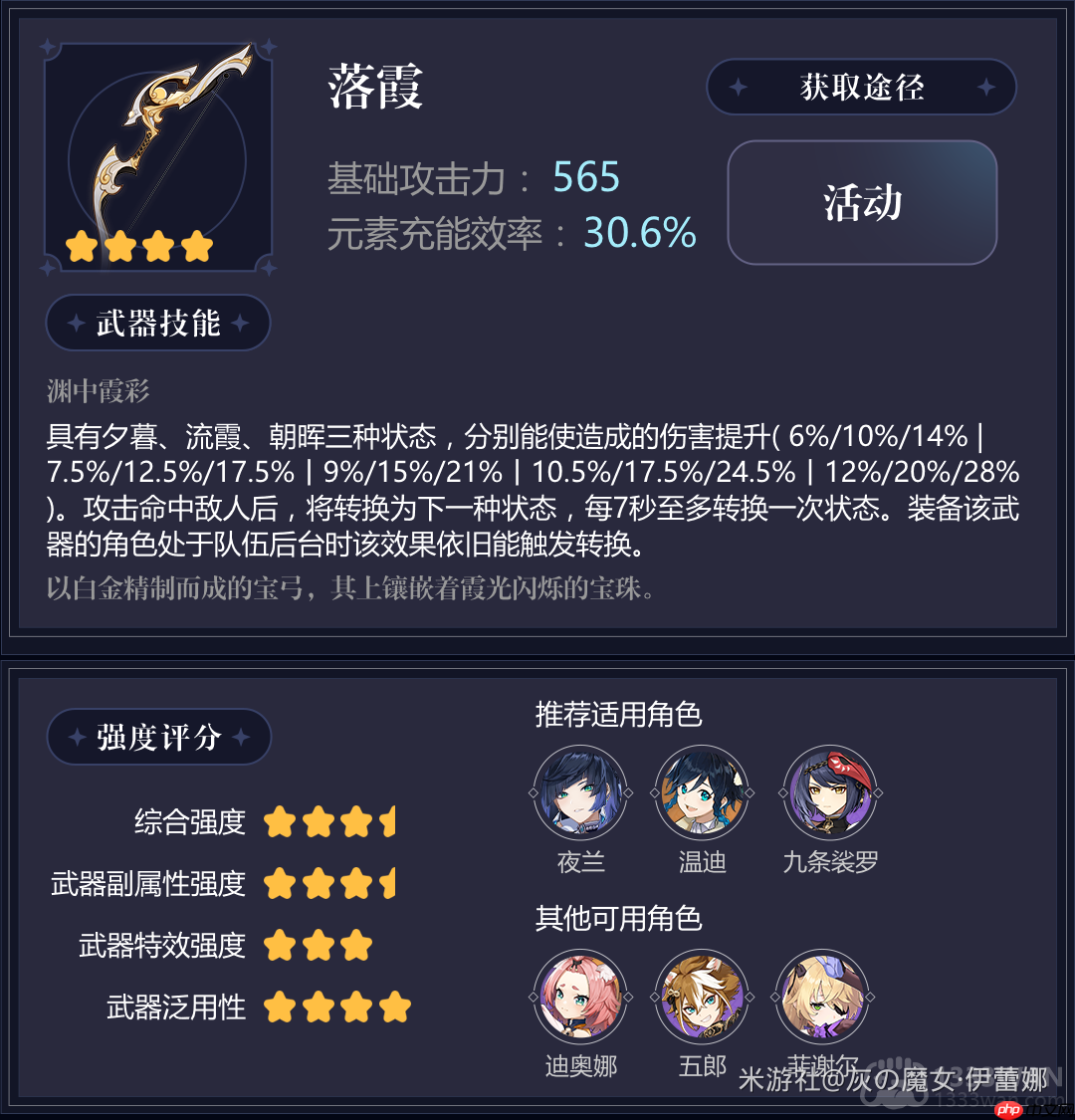 原神夜兰可以用哪些武器-夜兰武器选择