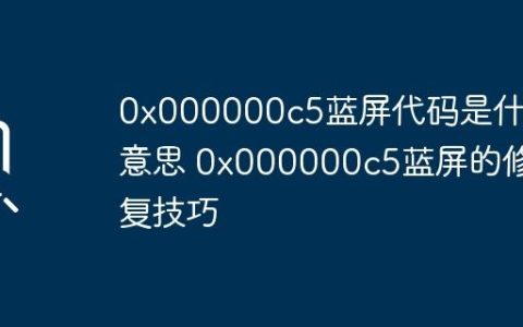 0x000000c5蓝屏代码是什么意思 0x000000c5蓝屏的修复技巧