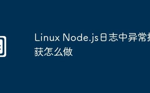 Linux Node.js日志中异常捕获怎么做