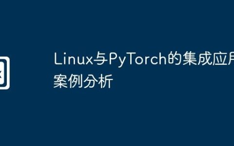 Linux与PyTorch的集成应用案例分析