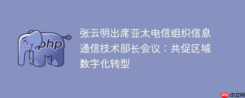 张云明出席亚太电信组织信息通信技术部长会议:共促区域数字化转型