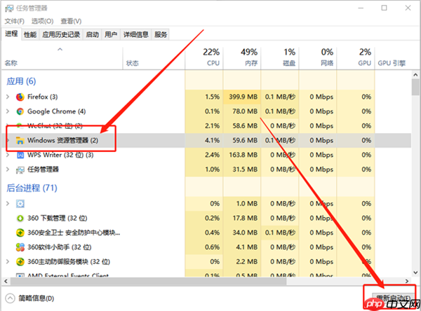 Win10系统桌面任务栏无响应怎么办?