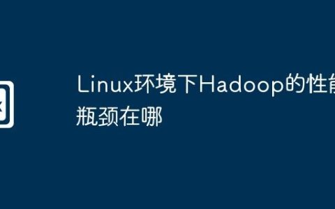 Linux环境下Hadoop的性能瓶颈在哪