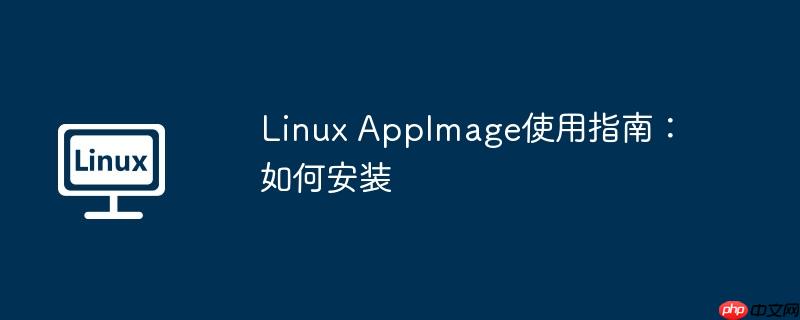 linux appimage使用指南:如何安装