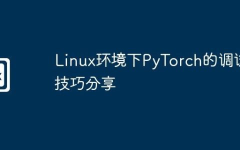 Linux环境下PyTorch的调试技巧分享
