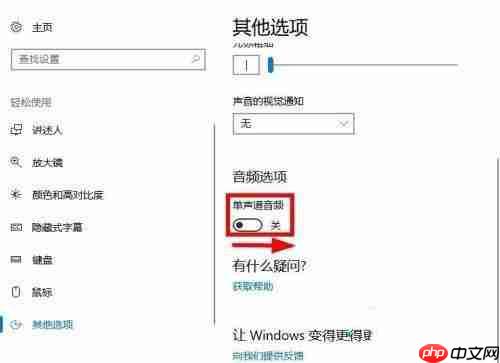 Win10系统怎么打开单声道音频?